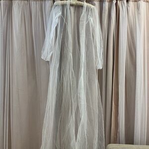 Elegant Sheer White Gown